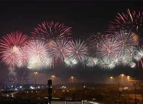 化德县焰火晚会